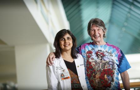 Bob Tierney with gastroenterologist Arifa Toor, MD