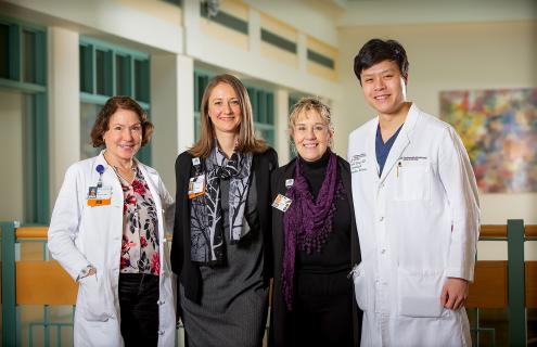 Pam Driscoll with care team
