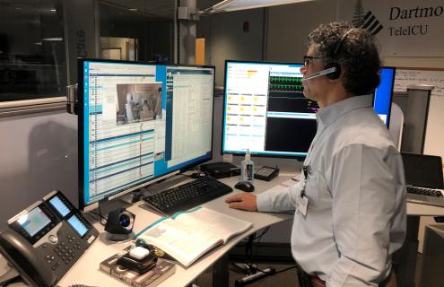 Athos Rassias conducting a telehealth session