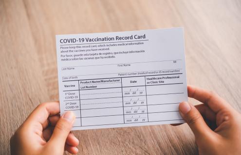 COVID-19 vaccination card