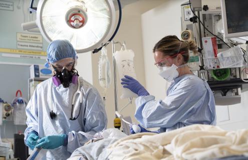 Medical staff working at DHMC.