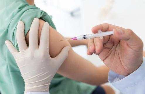 Individual receiving a vaccine