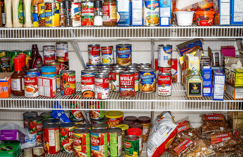 food pantry shelf