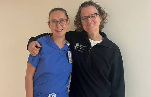Colleagues Elizabeth D. Krainchich, MN, APRN, CNM and Cecilia L. Clemans, MD, FACOG