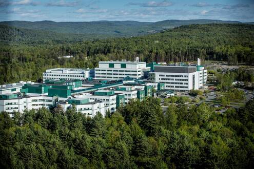 An exterior shot of DHMC