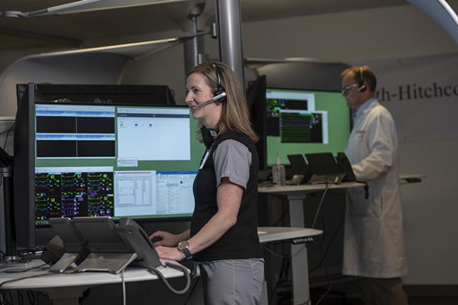 Providers answering calls at the Center for Telehealth