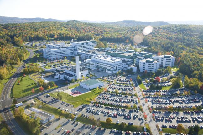 An aerial view of Dartmouth-Hitchcock Medical Center