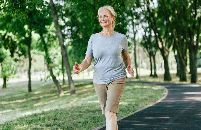 Senior woman walking