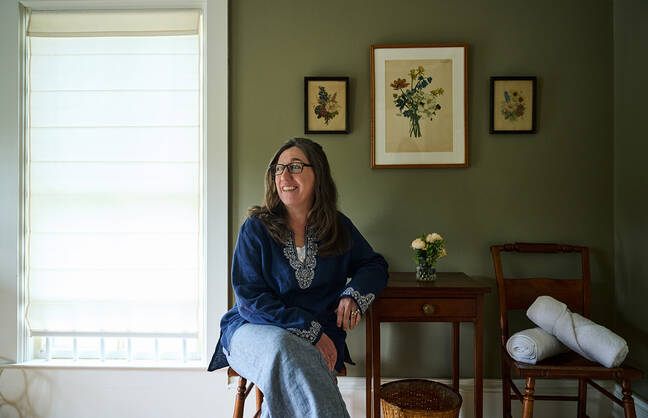 Karen Brescia in her home