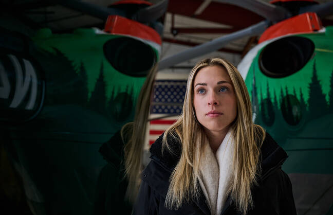 Young woman looking forward