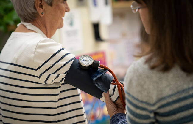 Women having blood drawn