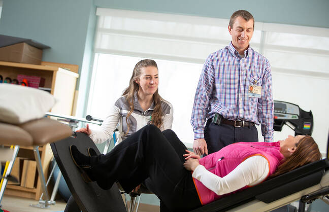Patient receiving work recovery treatment