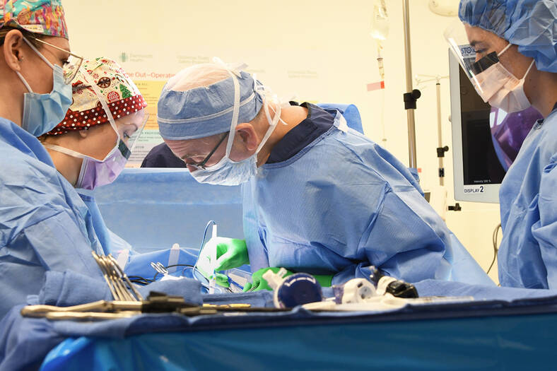 Dartmouth Health Bariatric Surgery caregivers performing surgery